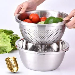 Colander Set Fine Mesh Washing Strainer Basket Bowl Rice Sieve 